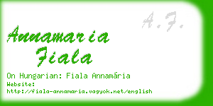 annamaria fiala business card